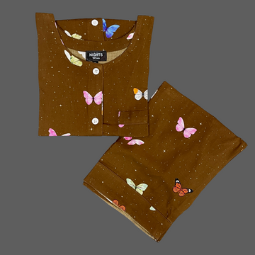 SUMMER LINEN PJ's SET ( Round Neck ) - 1090