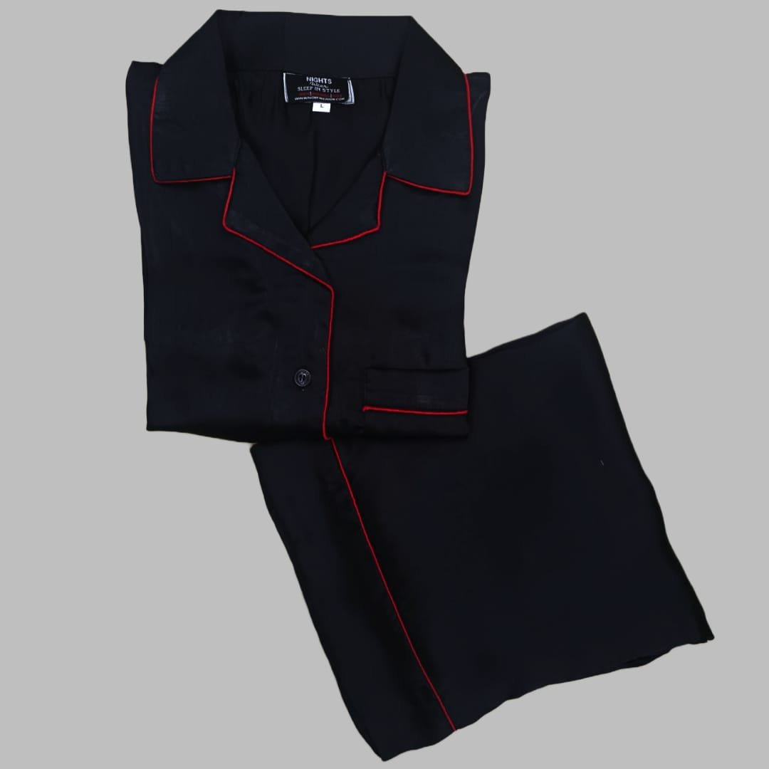 Black Silk PJ Set – S-1