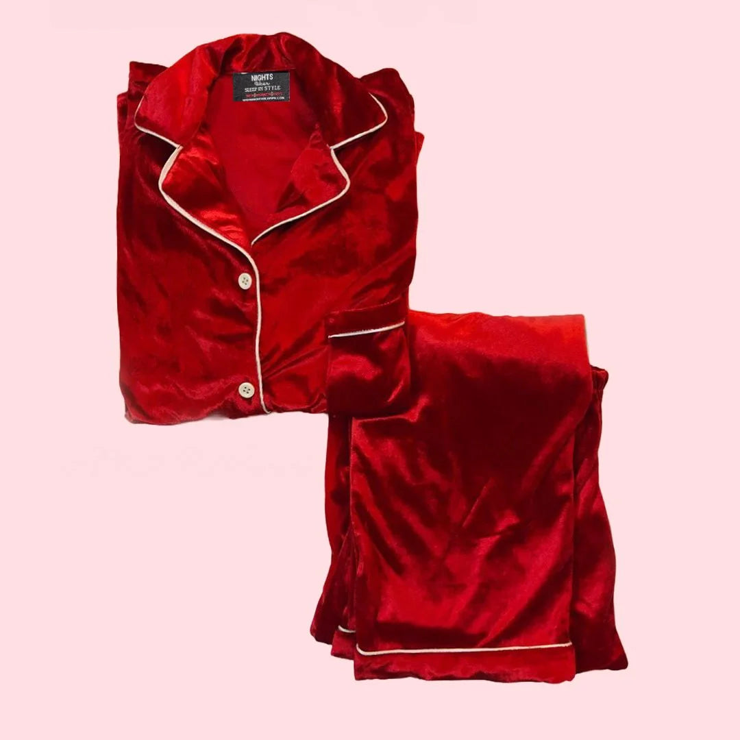 RED Velvet Pj's Set- V-13