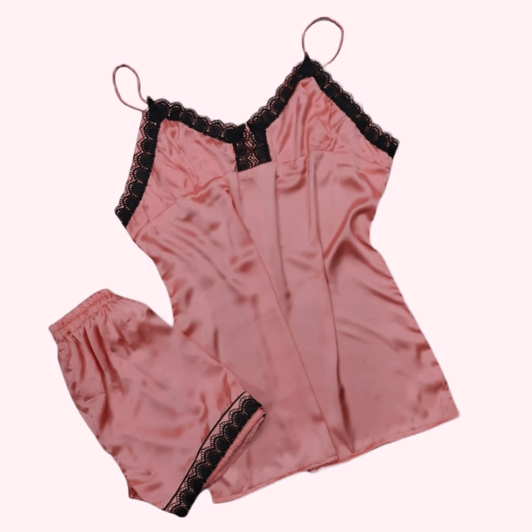 Pink Silk Cami & Short – S-19 - NIGHTS WEAR