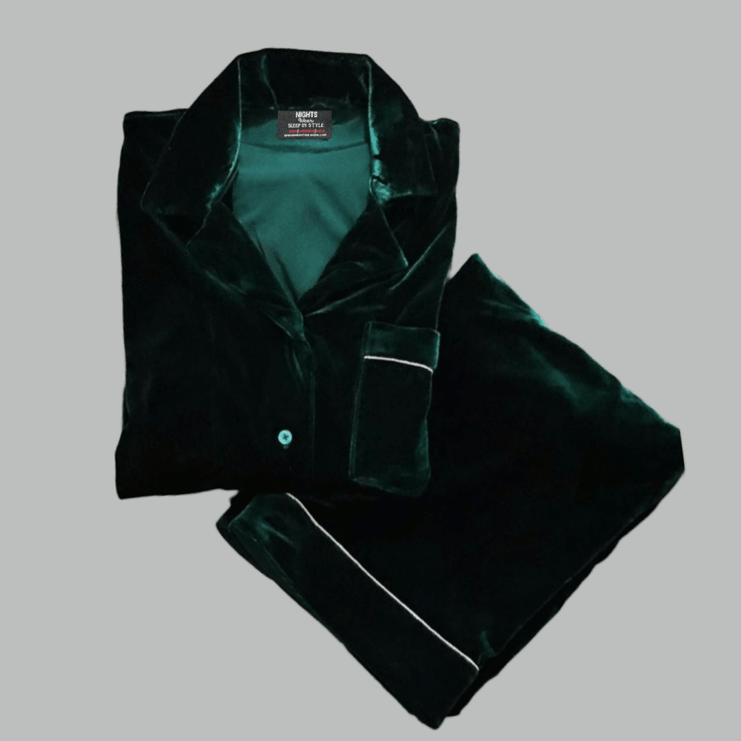 Velvet Night Dress- V-4 - NIGHTS WEAR