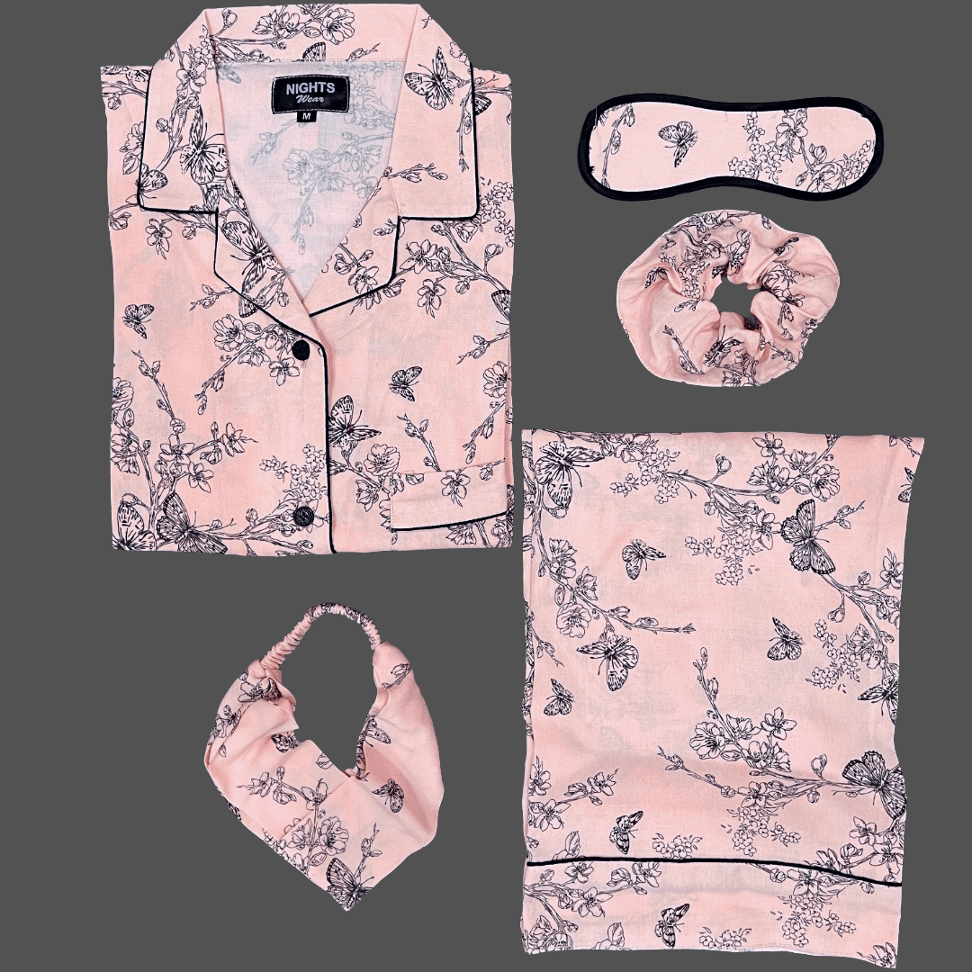 Summer Linen PJ's Set- L-1033