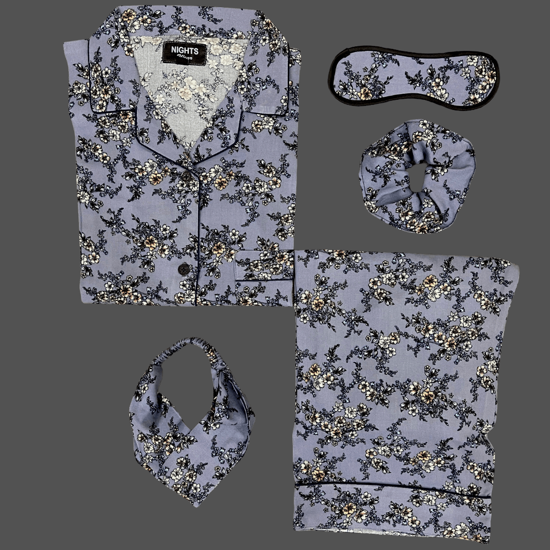 Summer Linen PJ's Set- L-1016