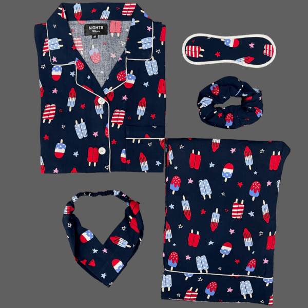 Summer Linen PJ's Set- L-1197