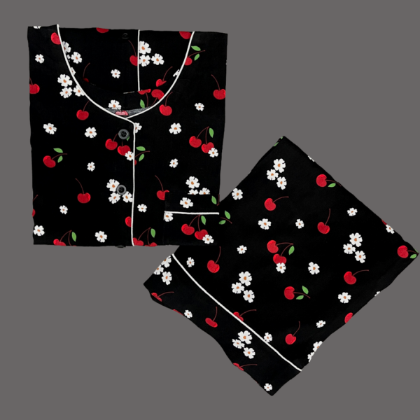 Summer Linen PJ's Set Round Neck- L-1295