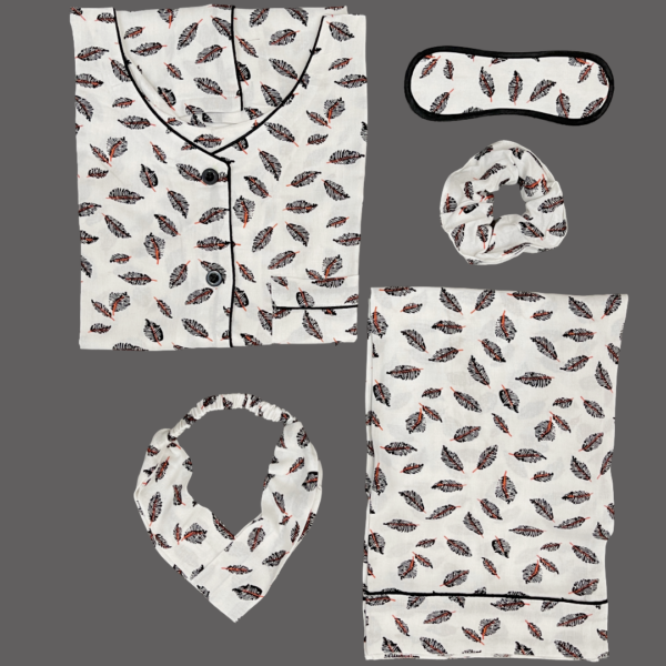 Summer Linen Round Neck PJ's Set - L-1342