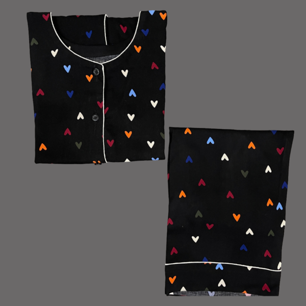Summer Linen PJ's Set Round Neck - L-1407