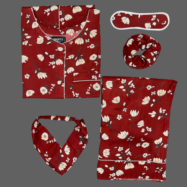 Summer Linen PJ's Set Round Neck - L-1458